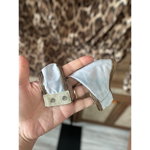 New WAYF Slouch Solano Leopard Print Longsleeve Bodysuit Cowl Neck Size Medium - Picture 5 of 7